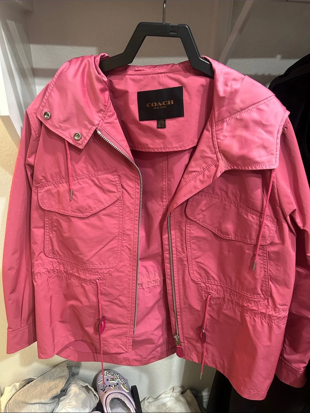 Coach Pink Utility Anorak Jacket - Picture 1 of 3
